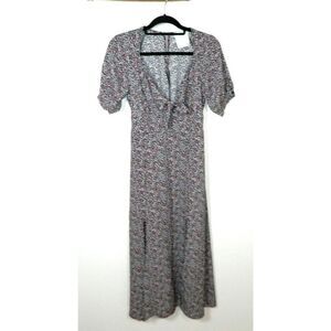 Hayden Dress Size Medium Floral  Short Sleeve Flowy Slit Front Beach‎ Boho